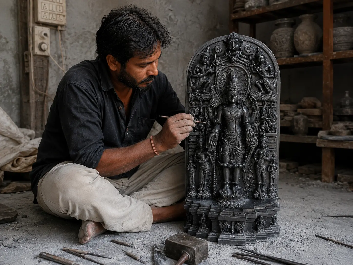 Artisans Crafting Statue