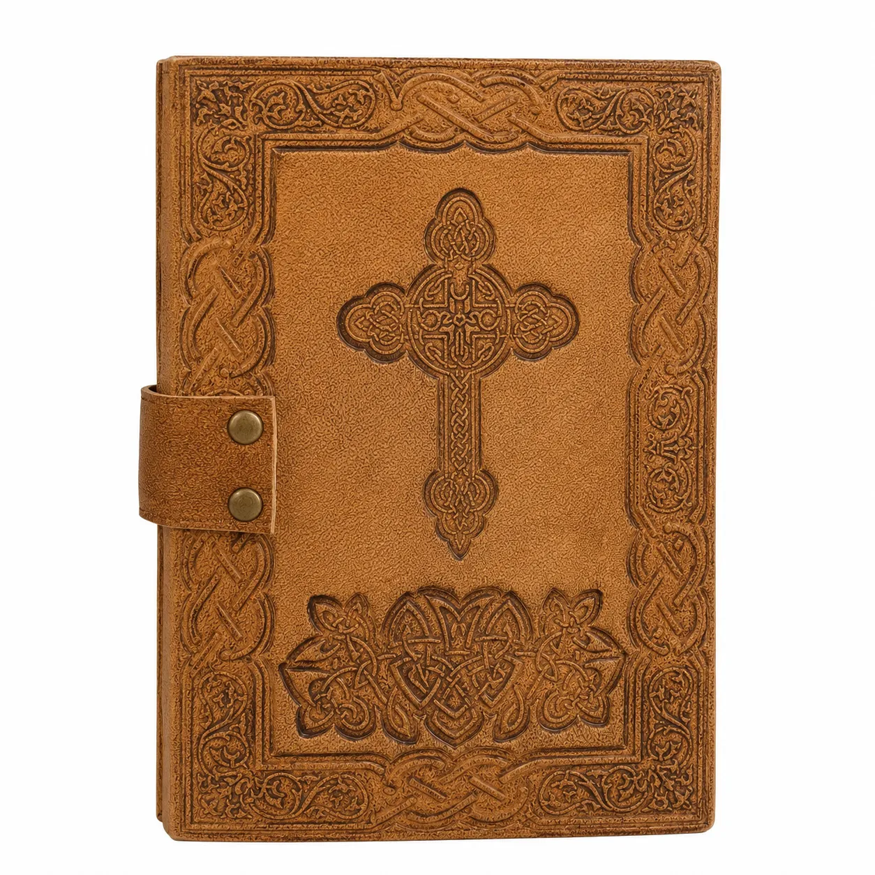 Leather journal with embossed design