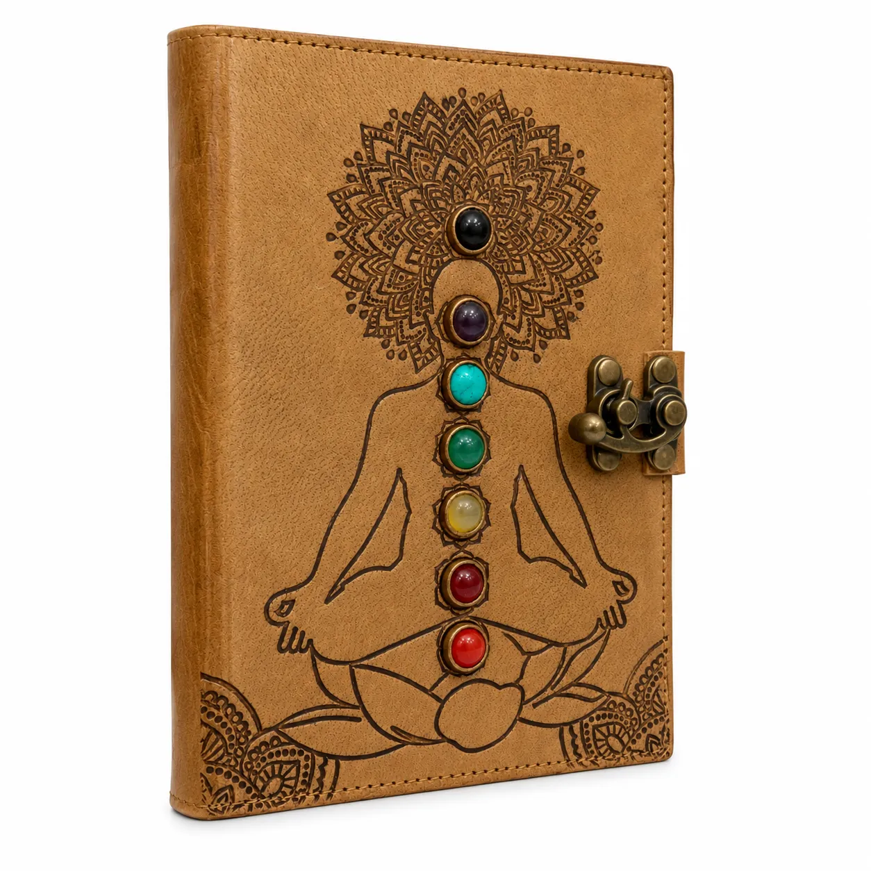 Handmade Leather Gemstone Journal - Image 2