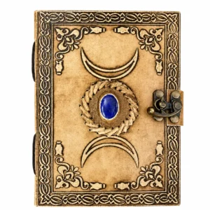 Vintage Leather Journal With Semi Precious